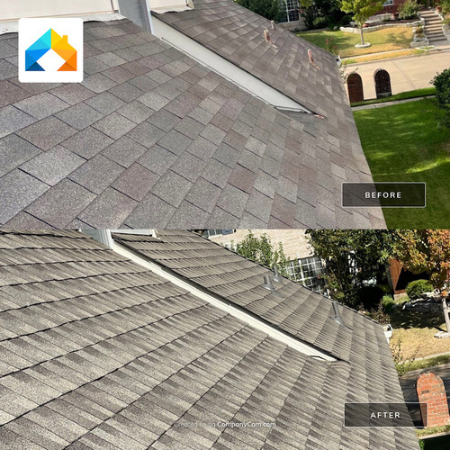 shingle roof before and after roof repair services